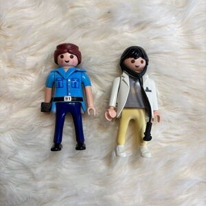 Vintage Playmobil Collectible Police Officer (1997) Doctor (1992)Figures Set